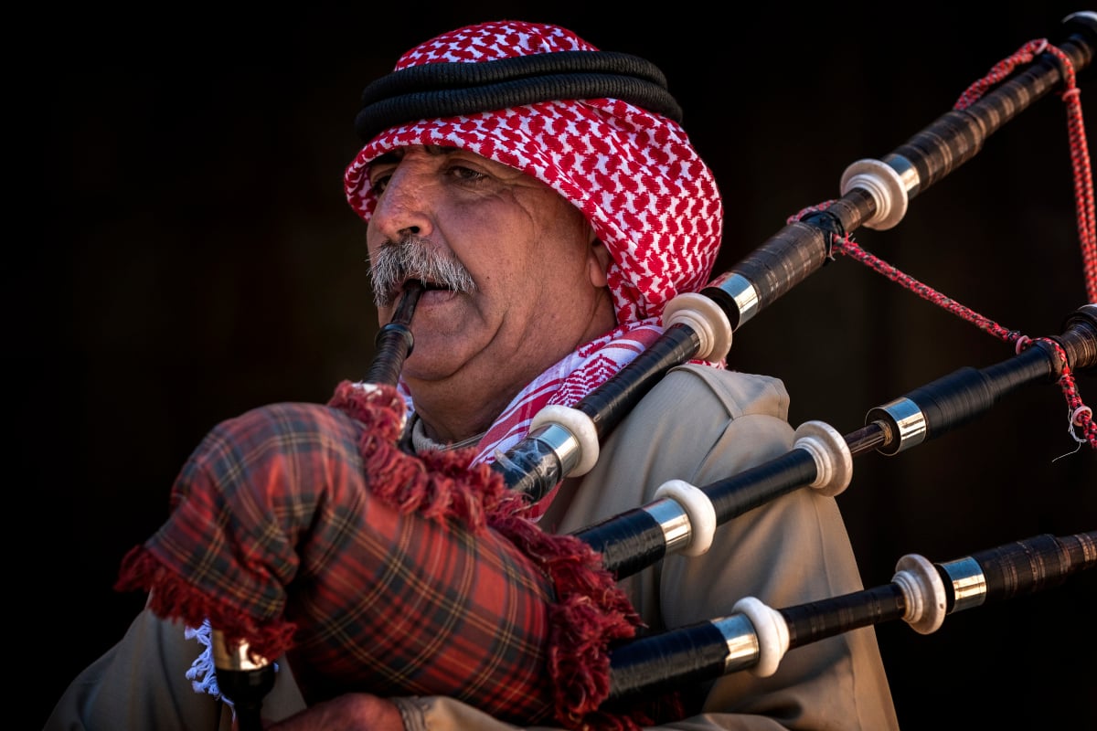 Bagpipes-show-at-Jerash